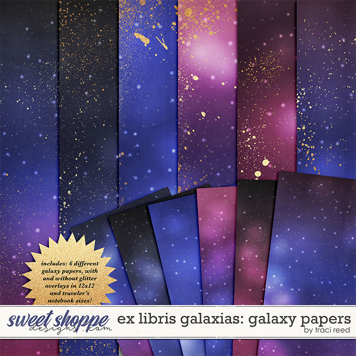 Ex Libris Galaxias Galaxy Papers by Traci Reed