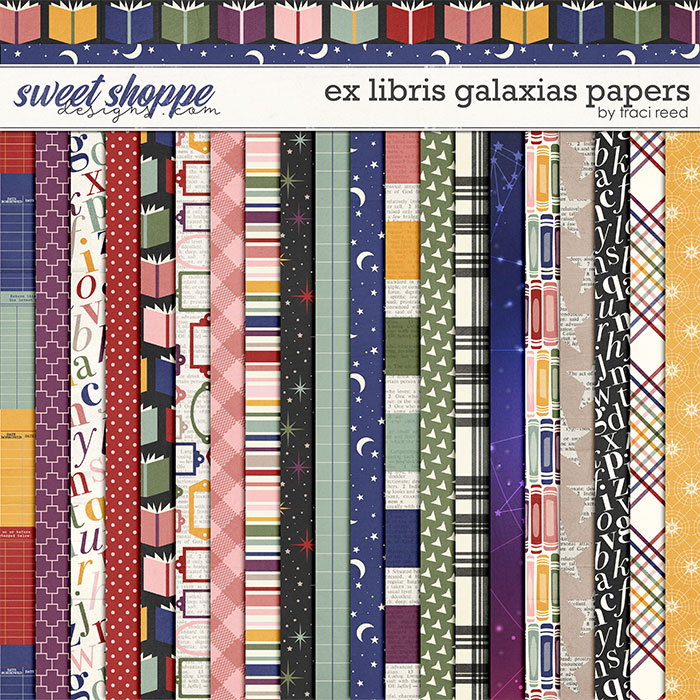Ex Libris Galaxias 12x12 Papers by Traci Reed Ex Libris Galaxias 12x12 Papers by Traci Reed
