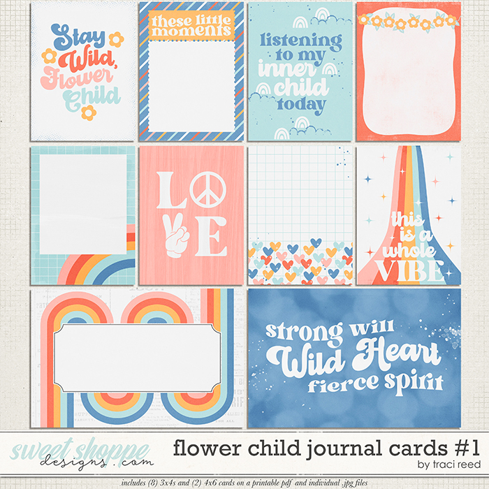 Flower Child Cards #1 by Traci Reed