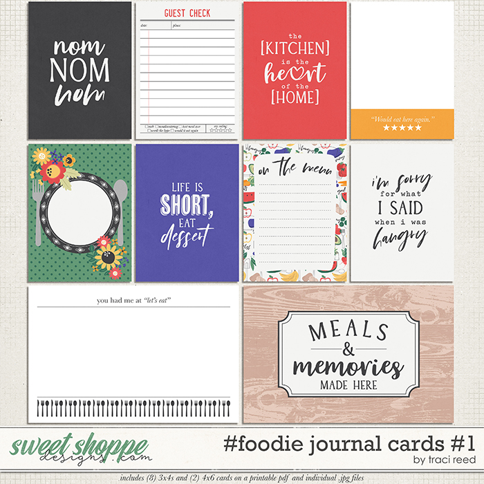 #foodie Journal Cards #1 by Traci Reed