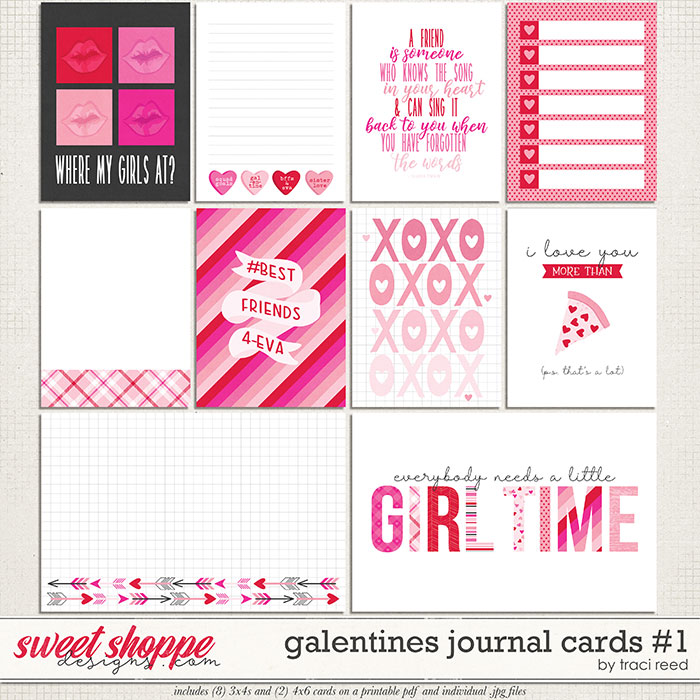 Galentines Journal Cards #1 by Traci Reed Galentines Journal Cards #1 by Traci Reed