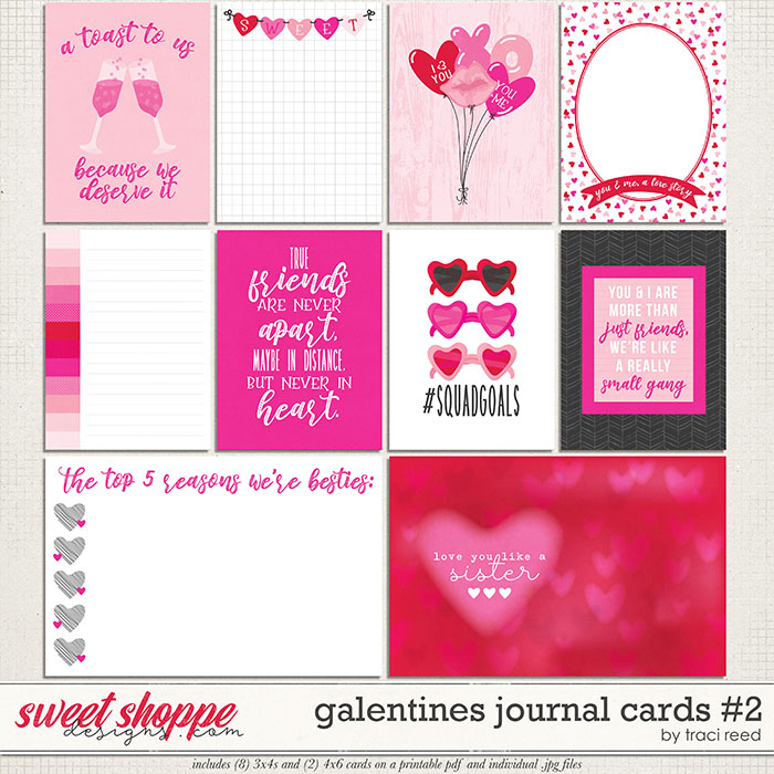 Galentines Journal Cards #2 by Traci Reed Galentines Journal Cards #2 by Traci Reed