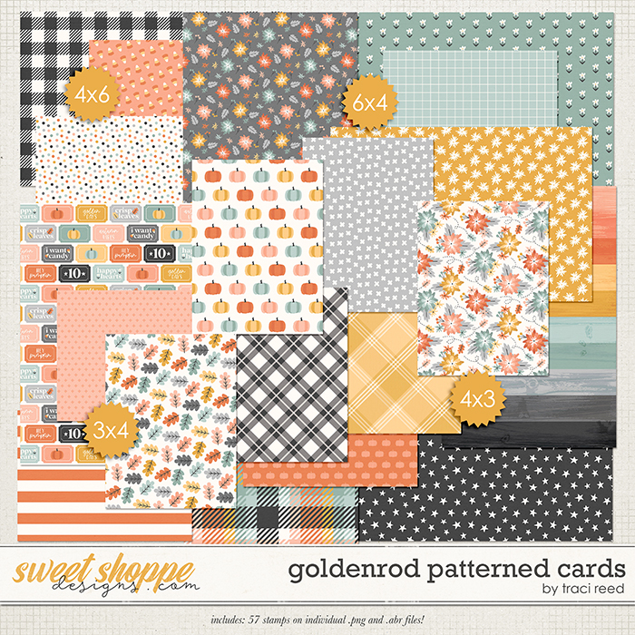 Goldenrod Patterned Cards by Traci Reed