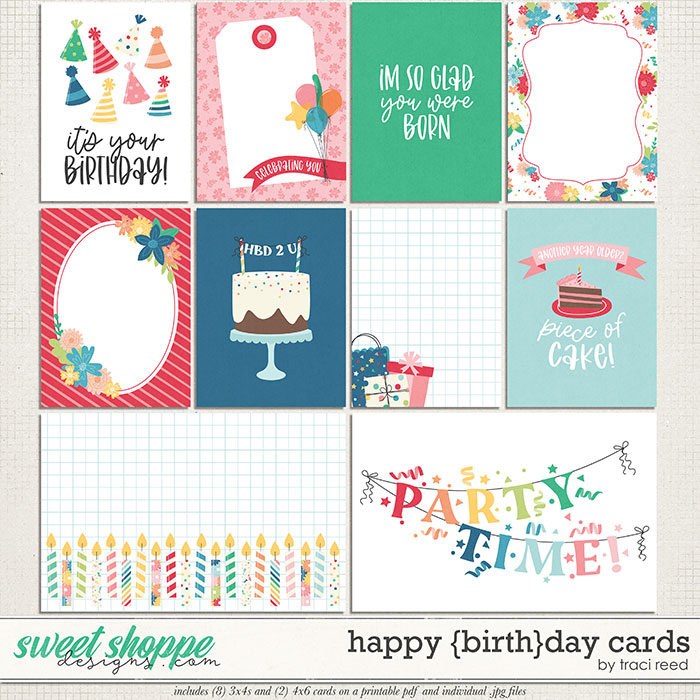 Happy {Birth}Day Journal Cards by Traci Reed