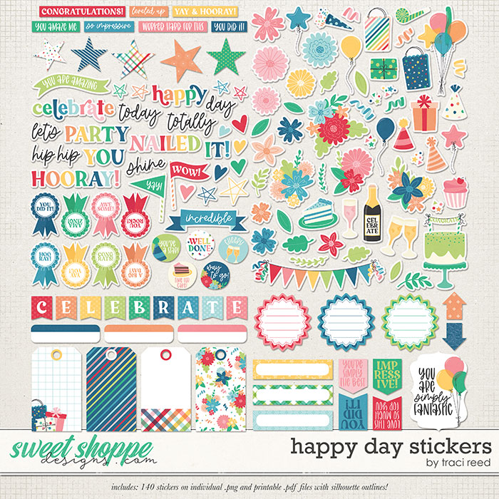 Happy Day Stickers by Traci Reed Happy Day Stickers by Traci Reed