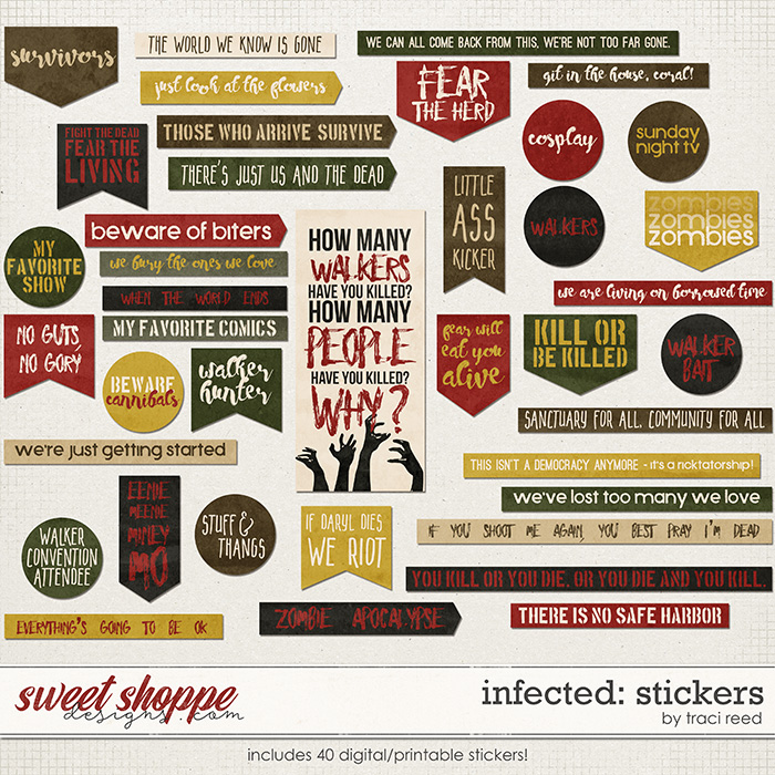 Infected: Stickers by Traci Reed