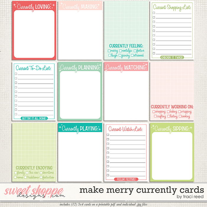 Make Merry Currently Cards by Traci Reed