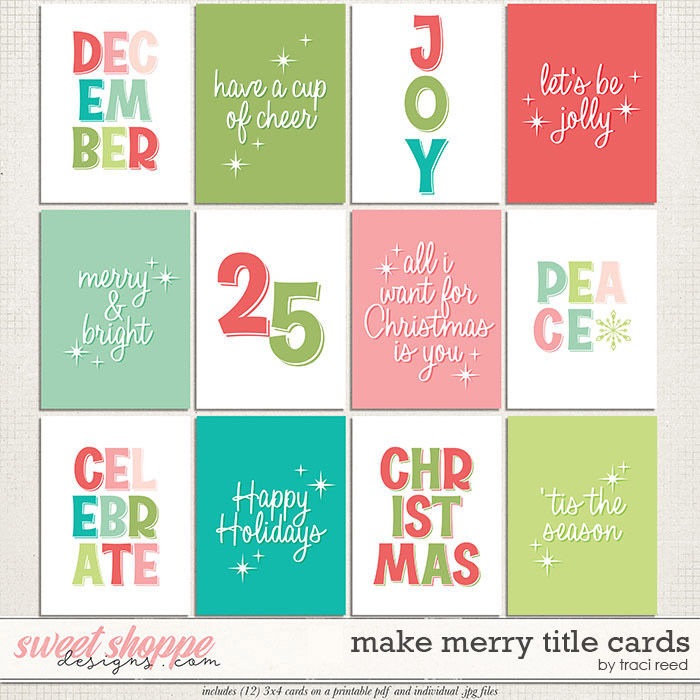 Make Merry Title Cards by Traci Reed