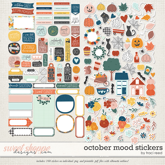 October Mood Stickers by Traci Reed