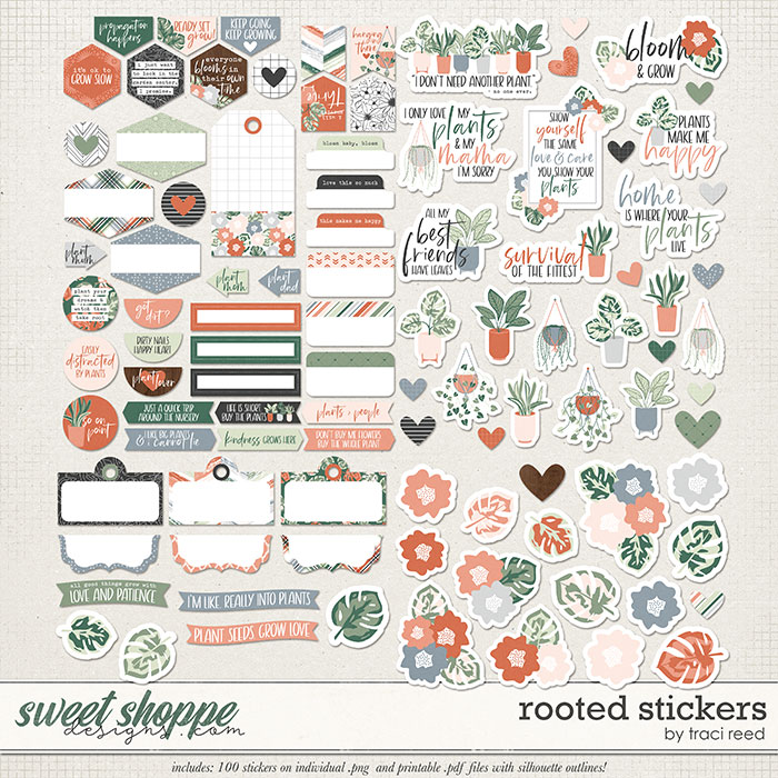 Rooted Stickers by Traci Reed Rooted Stickers by Traci Reed