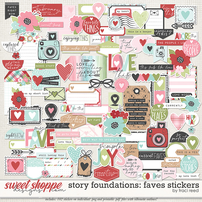 Story Foundations: Faves Stickers by Traci Reed