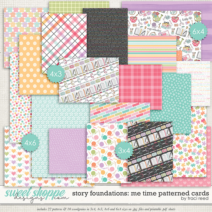 Story Foundations: Me Time Patterned Cards by Traci Reed