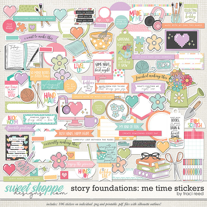 Story Foundations: Me Time Stickers by Traci Reed