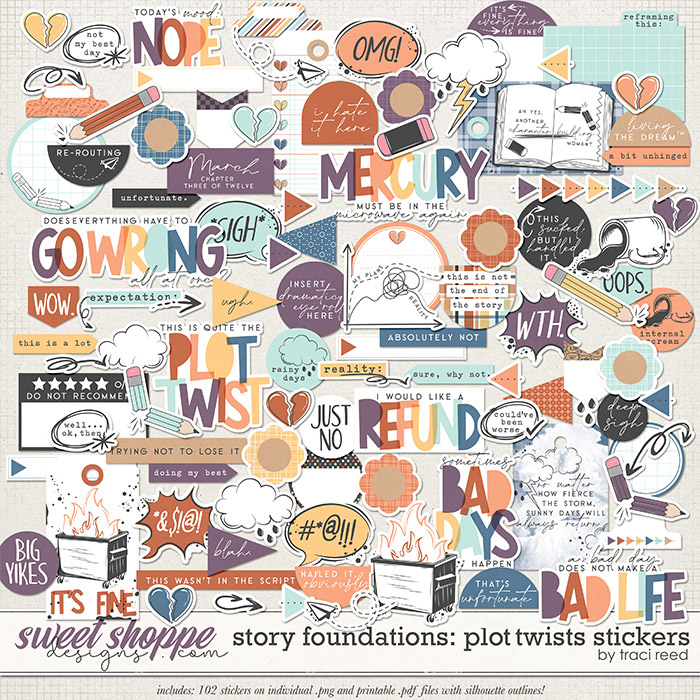 Story Foundations: Plot Twists Stickers by Traci Reed