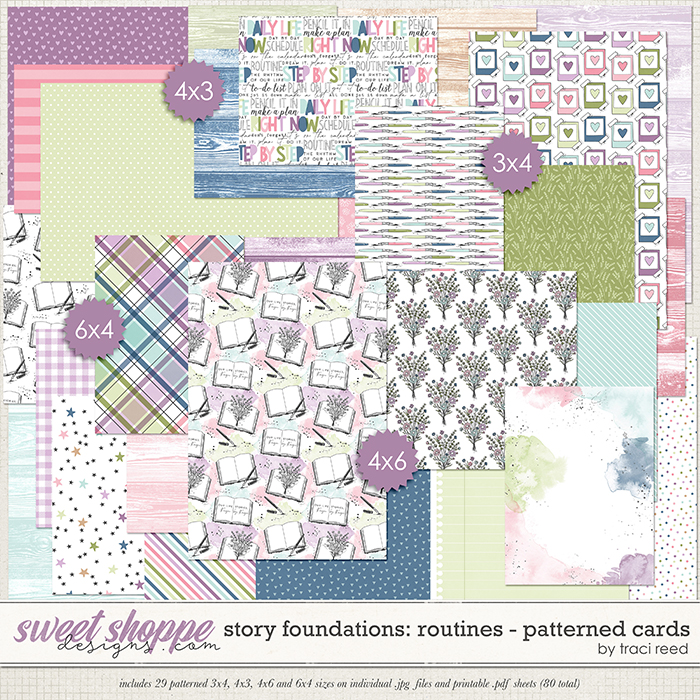 Story Foundations: Routines Patterned Cards by Traci Reed