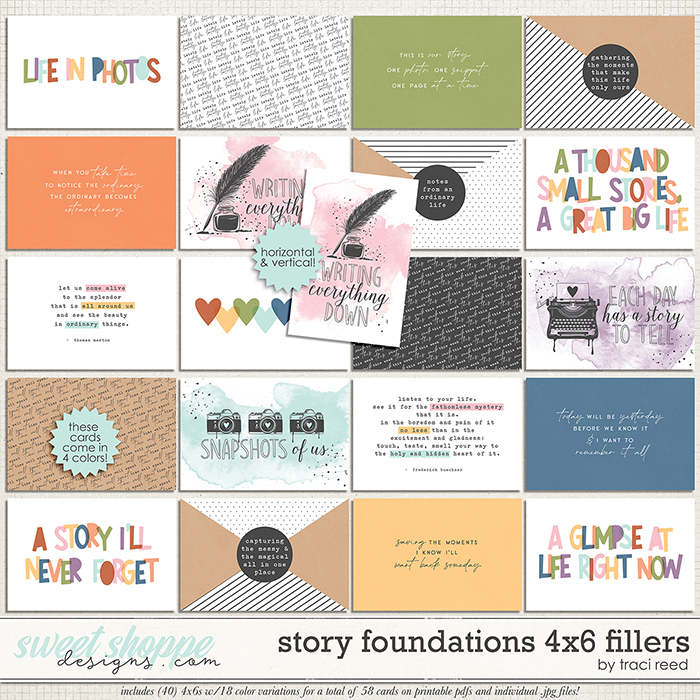Story Foundations 4x6 Fillers by Traci Reed