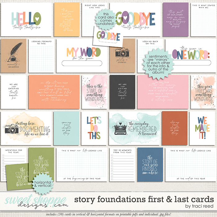 Story Foundations First & Last Cards by Traci Reed