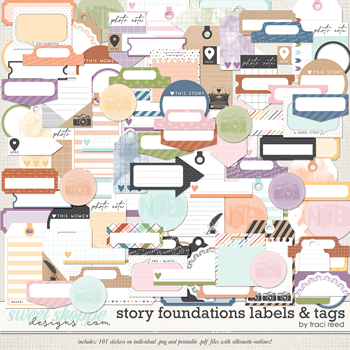 Story Foundations Labels & Tags by Traci Reed