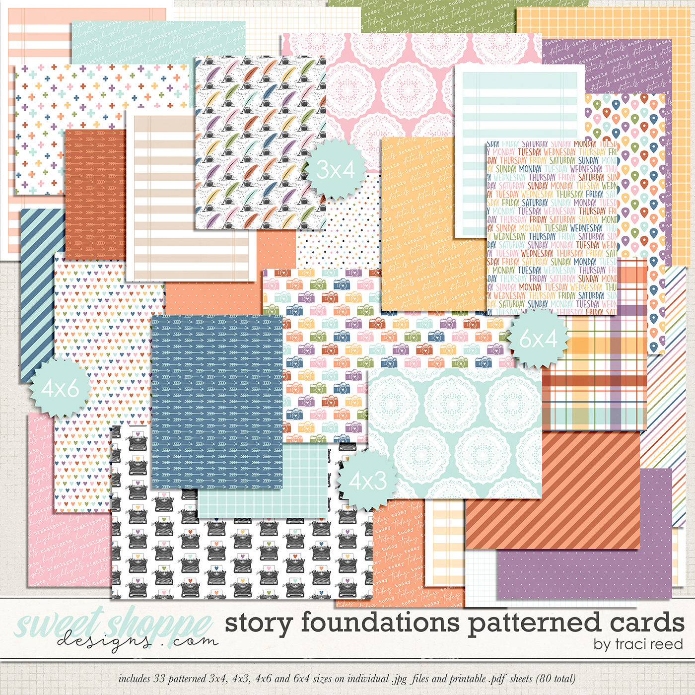Story Foundations Patterned Cards by Traci Reed