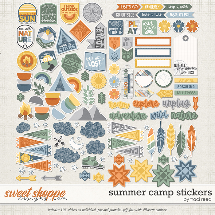Camping Themed Digital Scrapbooking Kit: Set Up Camp - Creative Memories