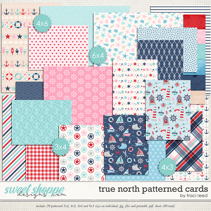 True North Patterned Cards by Traci Reed