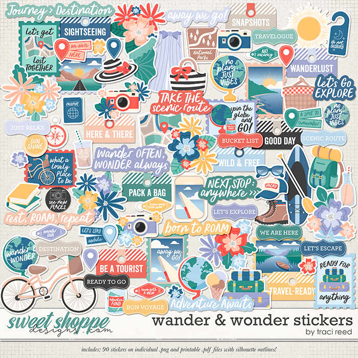 Wander & Wonder Stickers by Traci Reed