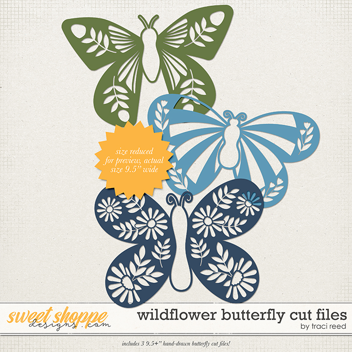 Wildflower Butterfly Cut Files by Traci Reed