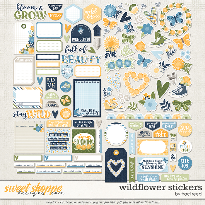 Wildflower Stickers by Traci Reed