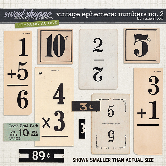CU Vintage Ephemera: Numbers no. 2 by Tracie Stroud CU Vintage Ephemera: Numbers no. 2 by Tracie Stroud