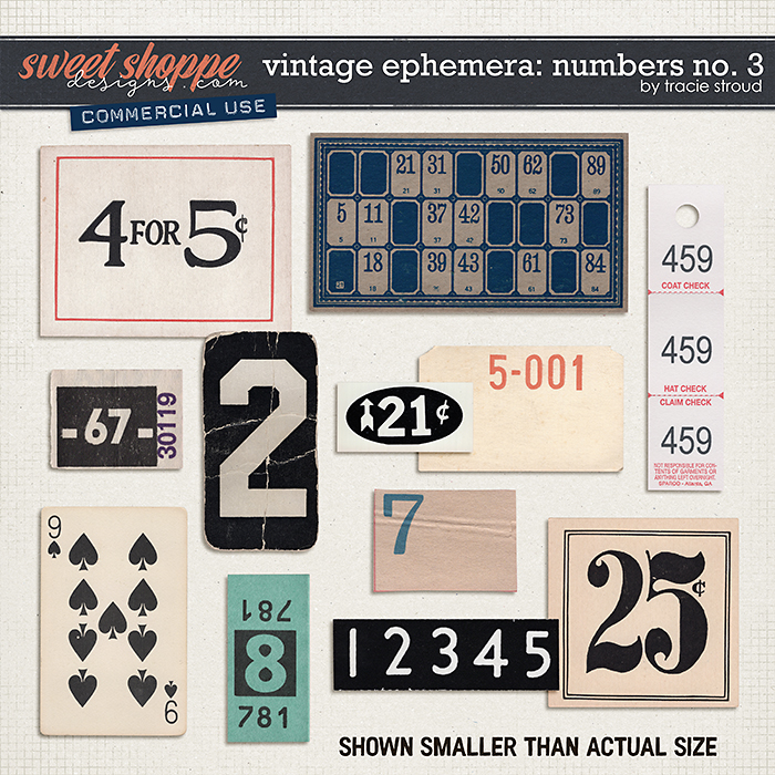 CU Vintage Ephemera: Numbers no. 3 by Tracie Stroud CU Vintage Ephemera: Numbers no. 3 by Tracie Stroud