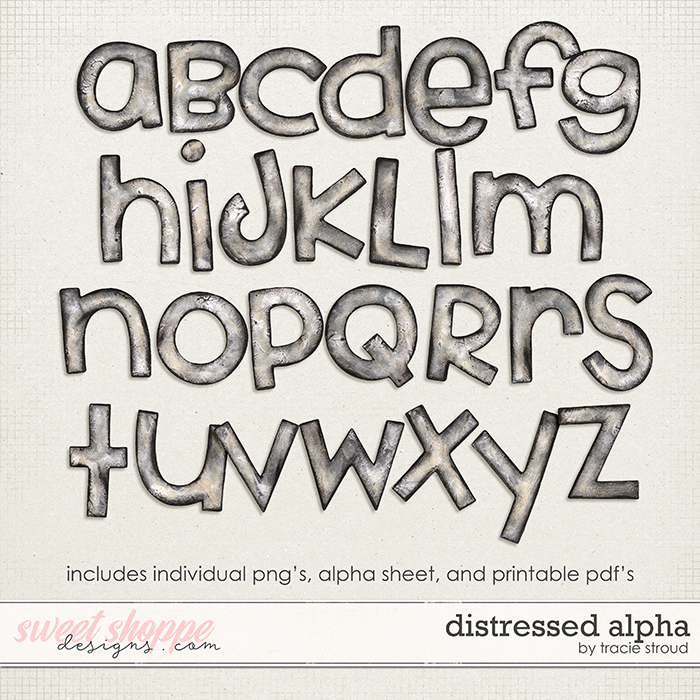 Distressed Alpha by Tracie Stroud Distressed Alpha by Tracie Stroud
