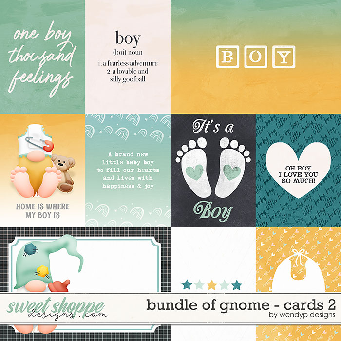Bundle of gnome - cards 2 by WendyP Designs