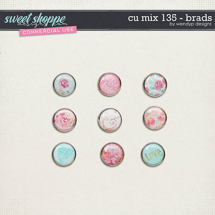 CU Mix 135 - brads by WendyP Designs