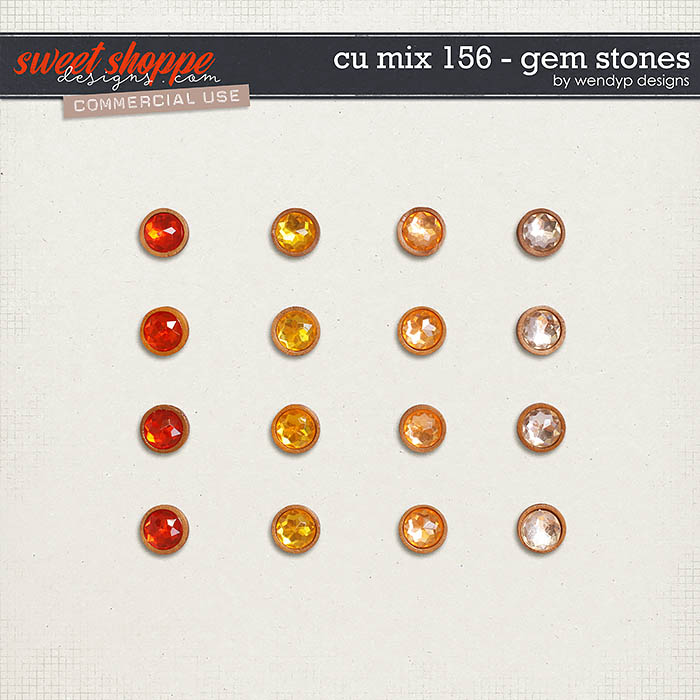 CU Mix 156 - gem stones by WendyP Designs