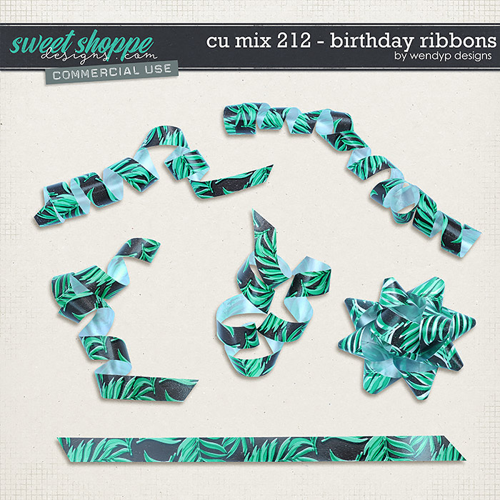 CU Mix 212 - birthday ribbons by WendyP Designs CU Mix 212 - birthday ribbons by WendyP Designs