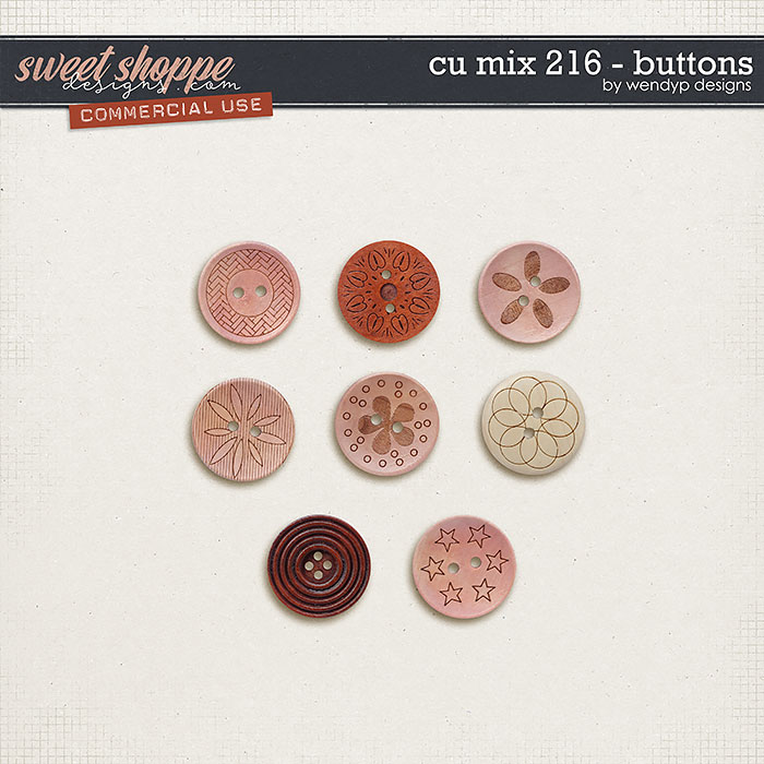 CU Mix 216 - Buttons by WendyP Designs