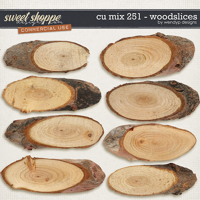 CU mix 251 - wood slices by WendyP Designs CU mix 251 - wood slices by WendyP Designs
