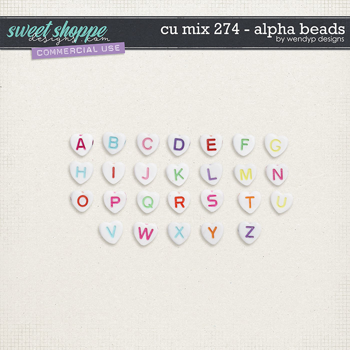 CU Mix 274 - Alpha Beads by WendyP Designs
