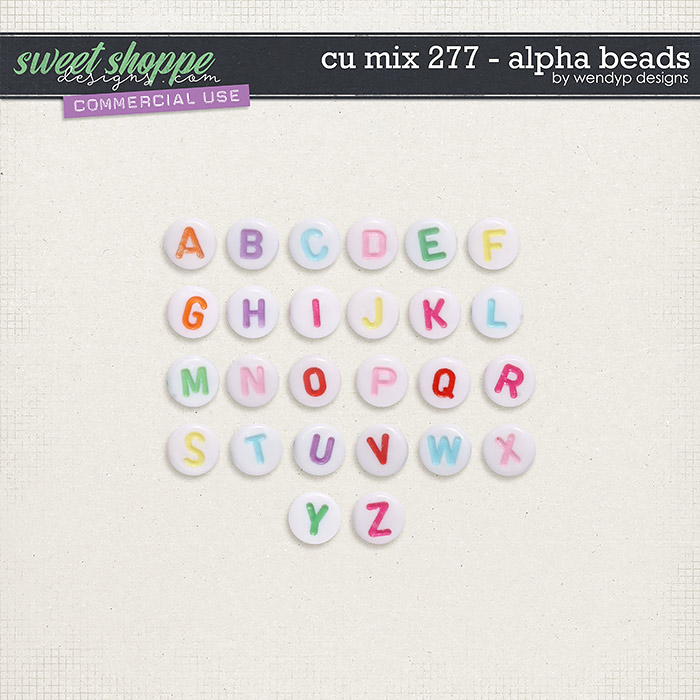 CU Mix 277 - Alpha Beads by WendyP Designs