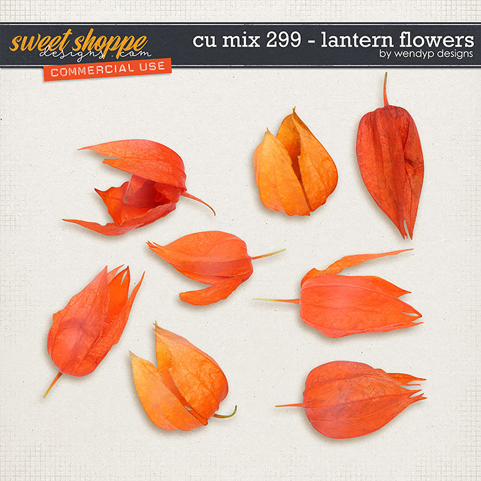 CU Mix 299 - Lantern flowers by WendyP Designs