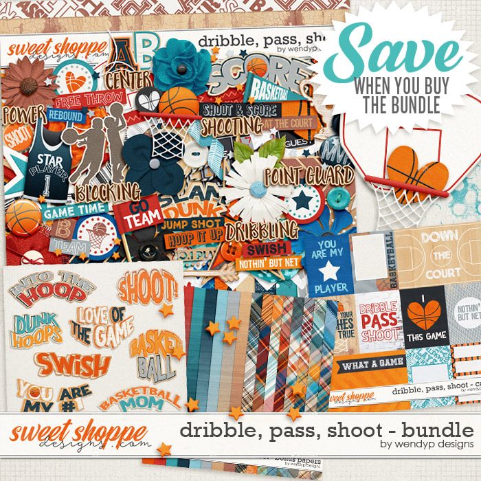 Dribble, pass, shoot - bundle by WendyP Designs