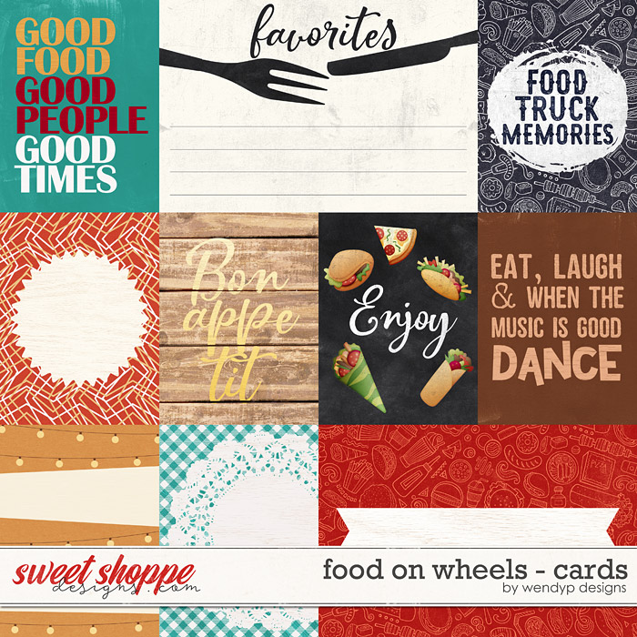 Food on wheels - cards by WendyP Designs