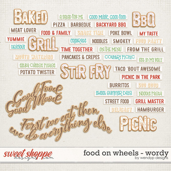 Food on wheels - wordy by WendyP Designs