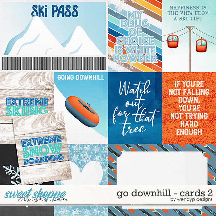 Go Downhill - Cards 2 by WendyP Designs Go Downhill - Cards 2 by WendyP Designs