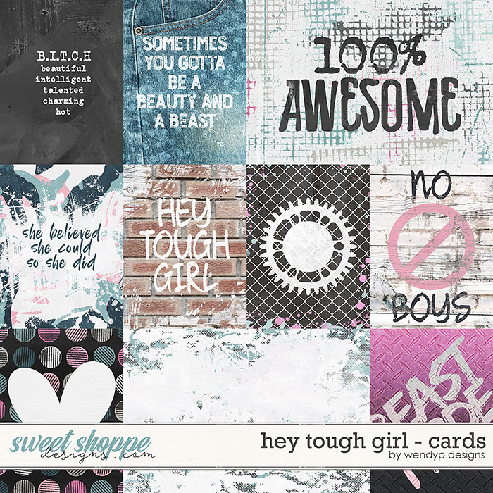 Hey tough girl - cards by WendyP Designs Hey tough girl - cards by WendyP Designs