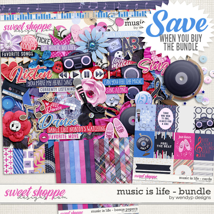 Music is life  - bundle by WendyP Designs