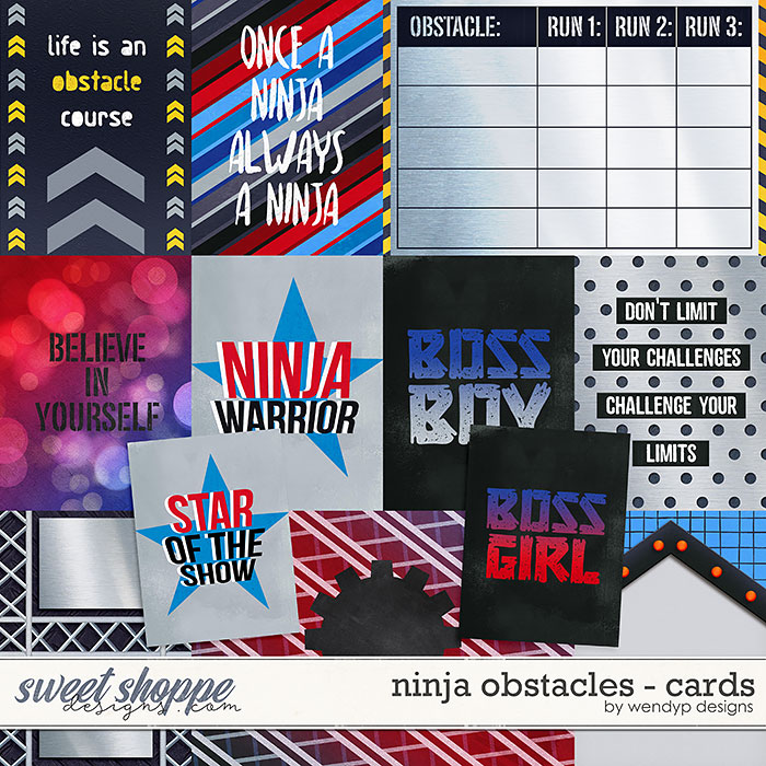 Ninja Obstacles - Cards by WendyP Designs Ninja Obstacles - Cards by WendyP Designs