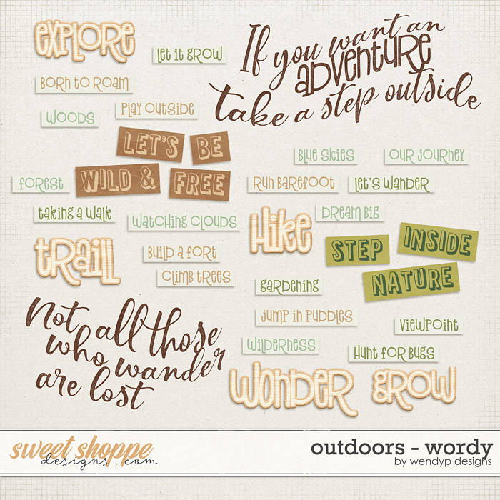 Outdoors - wordy by WendyP Designs