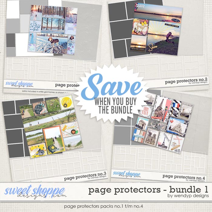 Page Protectors Bundle 1 by WendyP Designs