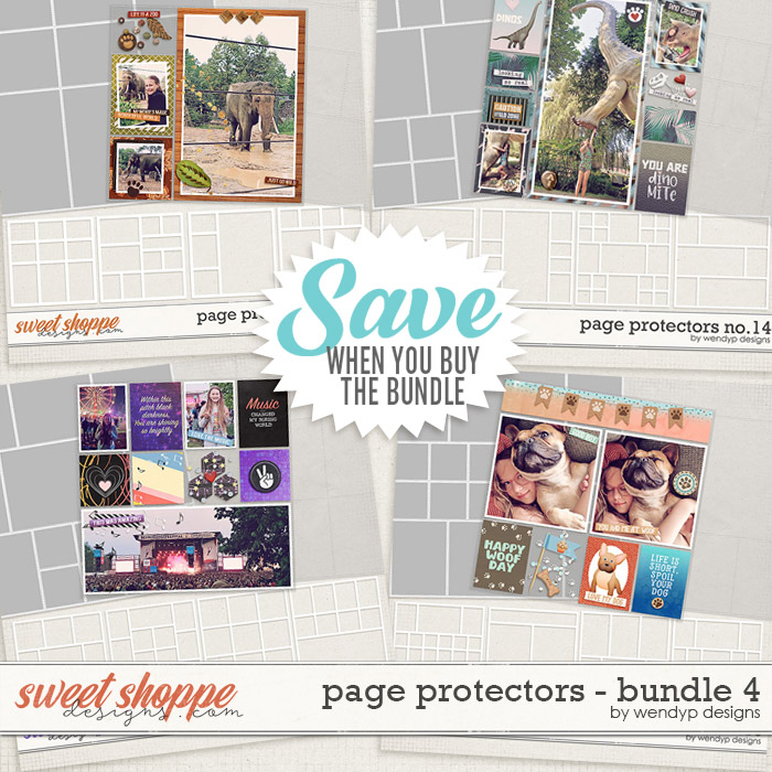 Page protectors Bundle 4 by WendyP Designs